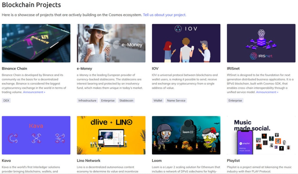 Blockchain projects Cosmos Peg Zone