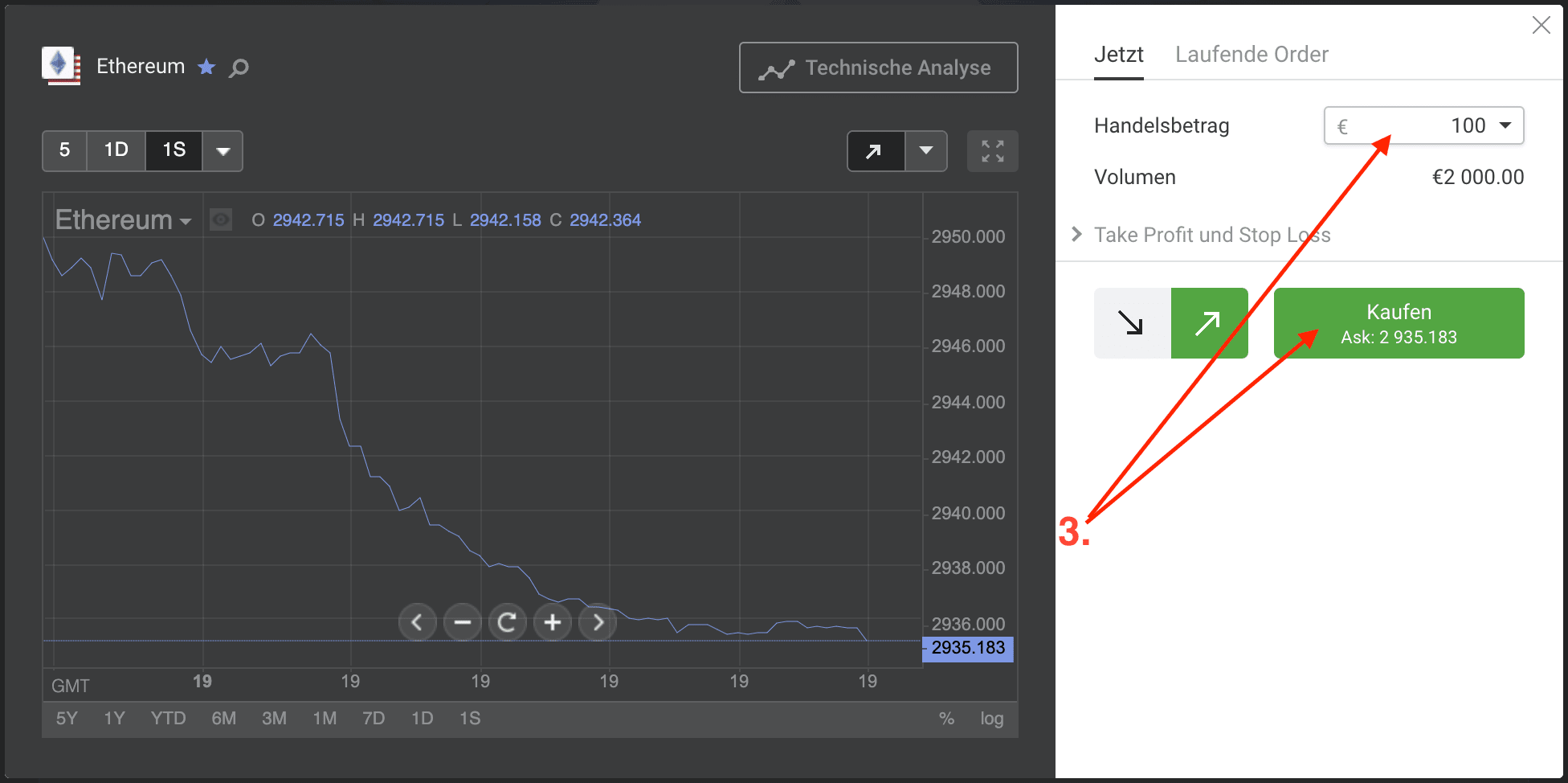 Libertex Ethereum kaufen Schritt 3