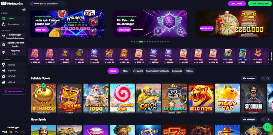 Metaspins Krypto Casino