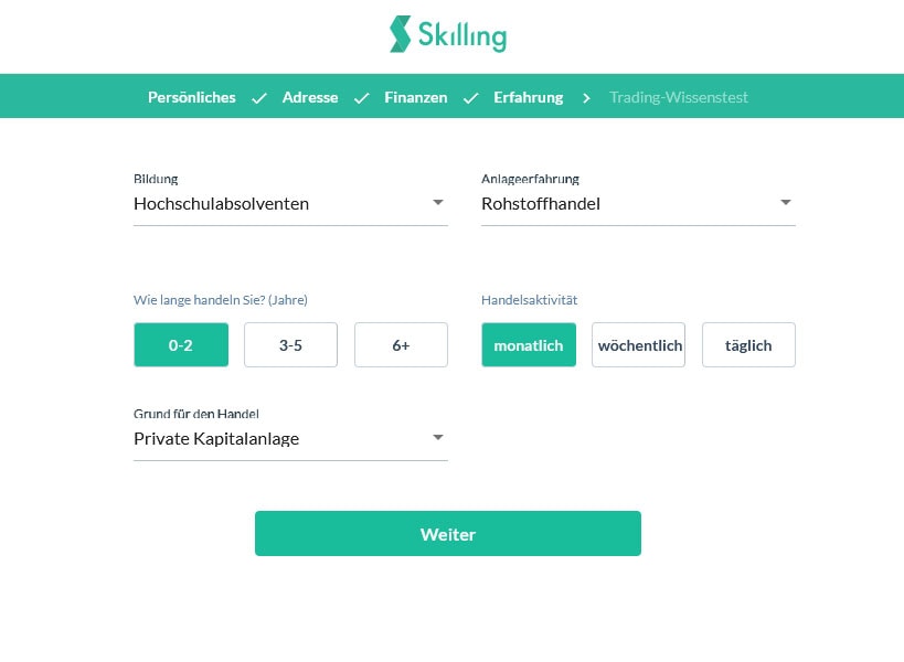 Screenshot - Skilling Trading Erfahrung