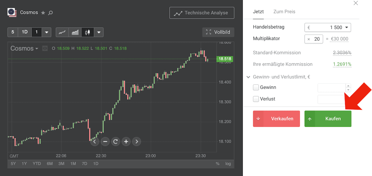 Cosmos bei Libertex kaufen