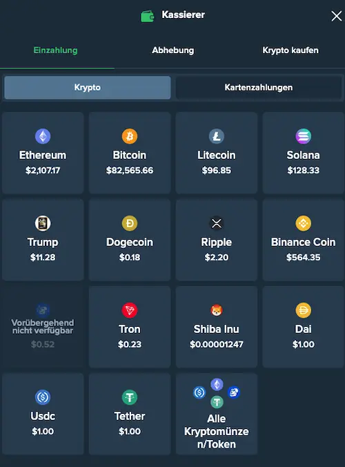 duelbits casino kryptowährungen einzahlen