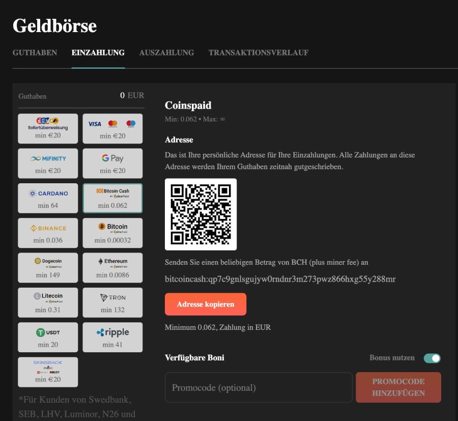 Spades Queen Einzahlungsmaske