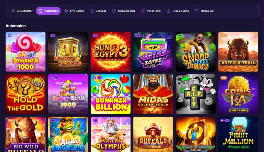 Spirit Casino Spieleauswahl