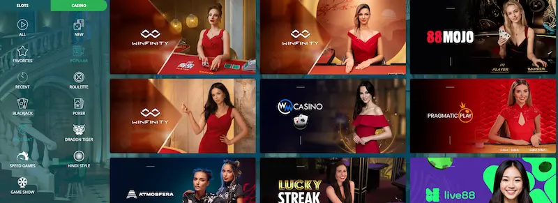 22bet hat baccarat spiele