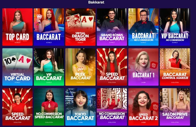 Crashino casino hat bakkarat glücksspiel im live casino