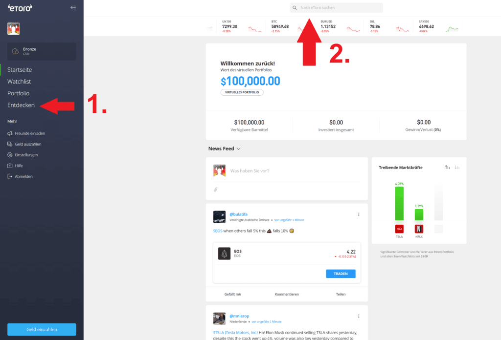 Etoro Entdecken