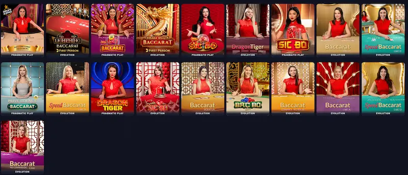 Metaspins hat baccarat glücksspiel im live casino