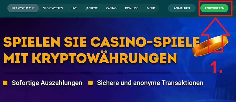 Registrierung Schritt 1