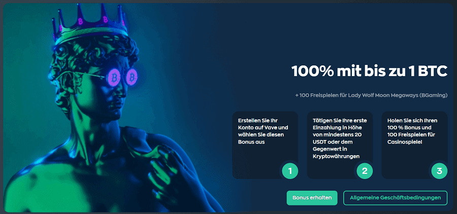 Vave Einzahlungsbonusdetails