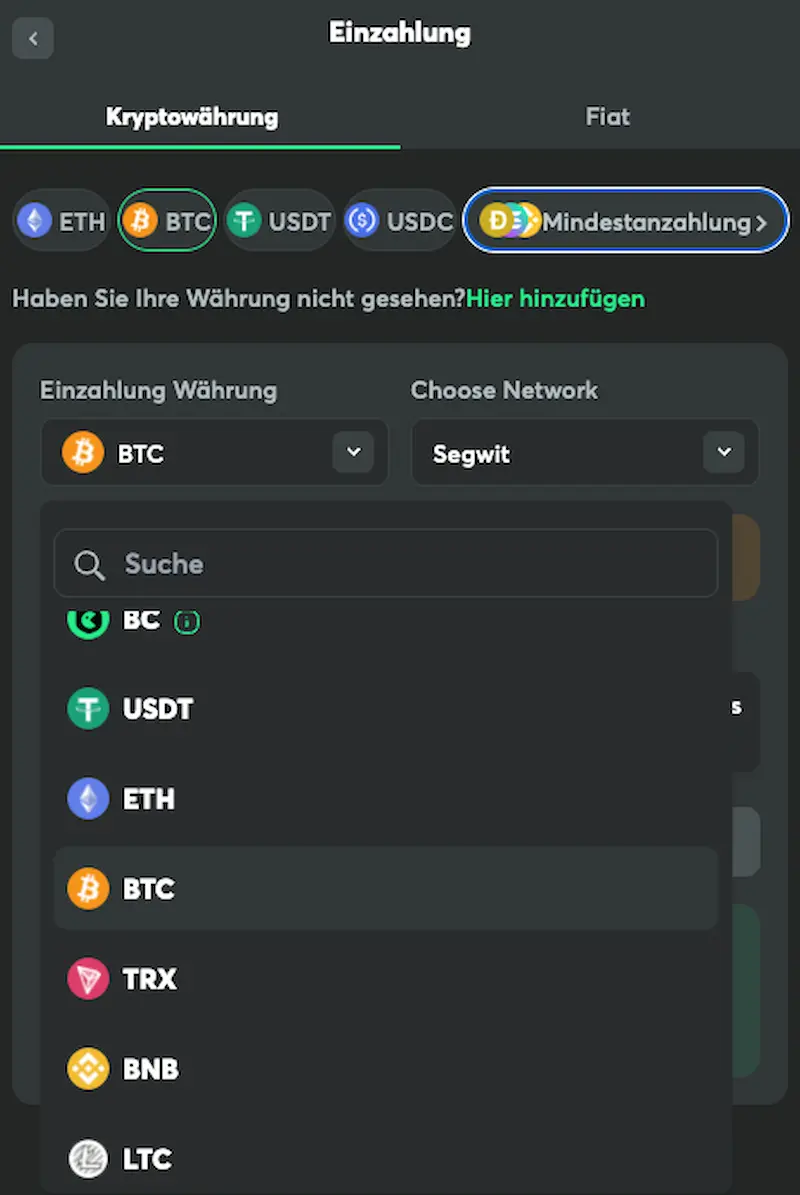 bc game kryptowährungsoptionen