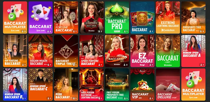 bc. game hat baccarat spiele