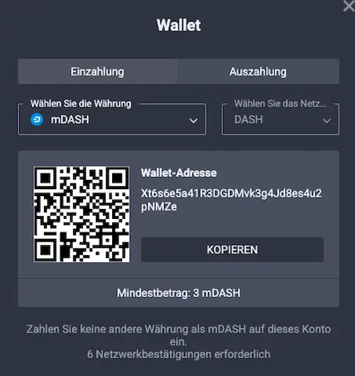 coinplay dash einzahlung