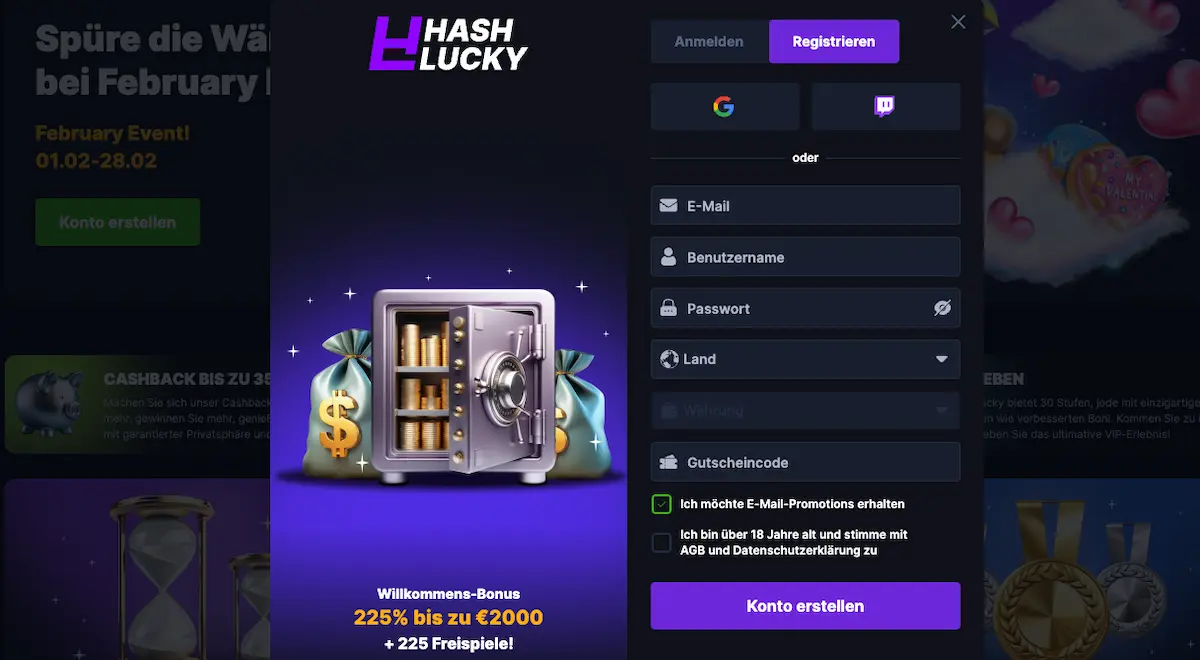 hashlucky online casino ohne kyc