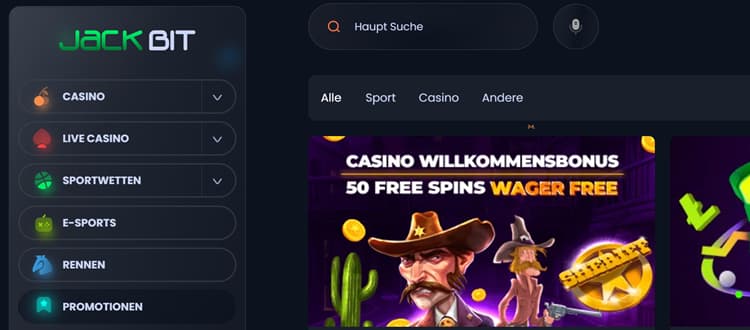 jackbit suchfunktion