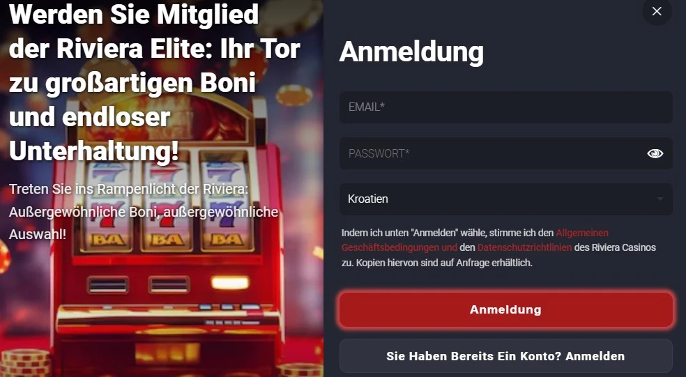 riviera casino anmeldeseite