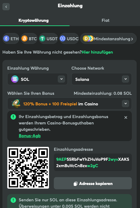 sol casino einzahlung auf bcgame