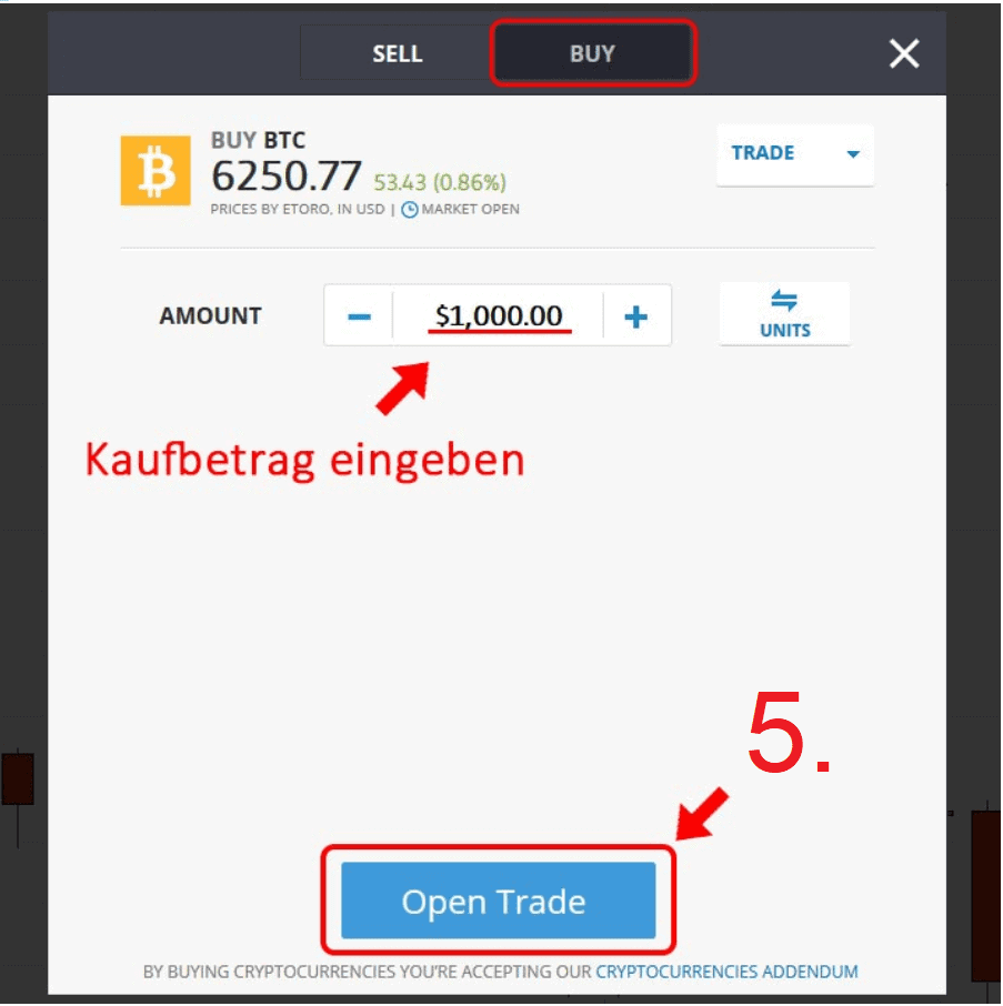 kaufbetrag eingeben um bitcoin zu kaufen